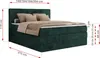MKS MEBLE Boxspringbett 200x200 Dunkelgrün Cord, Produktbild-Vorschau 8