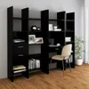 A black bookshelf with a desk and chair in a room. Náhled obrázku produktu