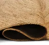 Teppich Jute handgewebt rundes Muster Natur 160x230 Produktbild-Vorschau 3