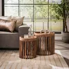 Beistelltisch Couchtische Tweak Set aus 2 / Massiv Mango Produktbild-Vorschau 1