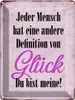 vianmo Blechschild 40x30 cm Glück du bis meine Spruch Zitat Produktbild-Vorschau 1