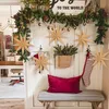 5x Weihnachts-Papiersterne 30 cm, 9 Zacken, Faltsterne zum Produktbild-Vorschau 4