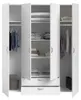 Armoire Parisot Daily, 4 portes, blanche, 160 x 185 cm Voir les images du produit 11
