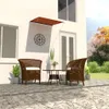 stiahnuteľná markíza vidaXL 150 × 150 cm oranžová a hnedá Náhľad obrázku produktu 2