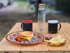 Campinggeschirr, Melamin Geschirrset, Picknickgeschirr bunt Produktbild-Vorschau 5