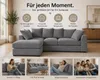 Ecksofa Links DIVERS 3-Sitzer Cord Grau 212x166 cm L Sofa Produktbild-Vorschau 3