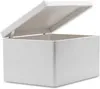 Creative Deco Biela drevená škatuľa s vekom | 40 x 30 x 24 Náhľad obrázku produktu 2