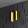 Credenza Sweiko nera (152 x 40 x 75 cm) con design a onda Anteprima dell’immagine prodotto 15