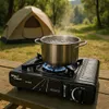 Gaskocher - Tragbarer Campingkocher - Schwarz - für Produktbild-Vorschau 3