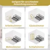 Collage of four scenes showing a bed frame in different room settings: office, guest room, living room, and bedroom. Podgląd zdjęcia produktu