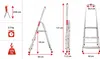 Baulich | Aluminium Haushaltsleiter - 3 Stufen - Max. Produktbild-Vorschau 2