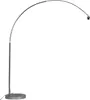 Moderne Bogenlampe chrom Verstellbar ohne Schirm Produktbild-Vorschau 1
