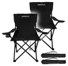 24MOVE® Campingstuhl Faltstuhl, 2er Set, schwarz, mit Produktbild-Vorschau 1
