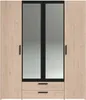 Armoire - panneau de particules -Reproduction chêne et noir Voir les images du produit 4
