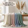 Musselin Decke 150x200 cm aus 100% Baumwolle, Leichte Produktbild-Vorschau 3