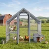 PawHut Hühnerstall 4㎡ Freilaufgehege Holz mit wetterfestem Produktbild-Vorschau 9