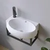 AQUABATOS Hängewaschbecken Keramik Waschtisch Produktbild-Vorschau 4