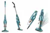 A collage of a teal cordless stick vacuum cleaner shown from different angles. Náhľad obrázku produktu