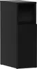 A black nightstand with one door and an open shelf. Produktbild-Vorschau