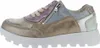 A side view of a multi-colored sneaker with a white sole. Produktbild-Vorschau