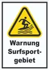 Schild Warnung Surfsportgebiet A3 (297x420mm) Produktbild-Vorschau 1