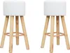 Lot de 2 Tabourets - HOME DECO FACTORY - Freya - Bouclette Voir les images du produit 1