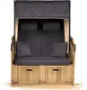 Strandkorb Ostsee 2-Sitzer 120cm breit in beige anthrazit Produktbild-Vorschau 2