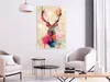 Italienischer Leinwand Leinwandbild - Watercolor Deer (1 Produktbild-Vorschau 2