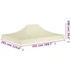 vidaXL Tetto della tenda party 4,5x3 m crema 270 g/m² Anteprima dell’immagine prodotto 12