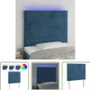 The Living Store LED Kopfteil Dunkelblau 90x5x118/128 cm Produktbild-Vorschau 1