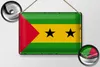 Blechschild Flagge São Tomé und Príncipe 30x20cm Retro Flag Produktbild-Vorschau 2