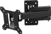 A black metal TV wall mount with an articulating arm is shown against a white background. Podgląd zdjęcia produktu