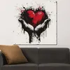 Herz in Händen abstrakte Kunst Leinwandbild Wandbild Produktbild-Vorschau 2
