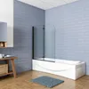 Duschspa 100x140cm 2-teilig Faltwand Schwarz Produktbild-Vorschau 2