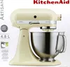 A cream-colored KitchenAid Artisan stand mixer is shown against a white background. Produktbild-Vorschau