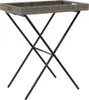 vidaXL Tabletttisch Klappbar Grau 65x40x75 cm Poly Rattan Produktbild-Vorschau 7