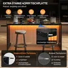 Isola da cucina Flieks con luci a LED, piano di lavoro Anteprima dell’immagine prodotto 9