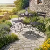 Ensemble table et chaises bistrot Frieda, pliable pour 2 Voir les images du produit 9
