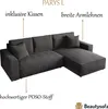 Ecksofa Parys L-form Polsterecke mit Cord-Bezug mit Produktbild-Vorschau 4