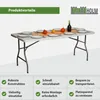 Klapptisch 180x75x74 cm Kunststoff / Stahl Gartentisch Produktbild-Vorschau 7