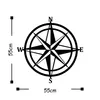 Wallity, Compass, Wanddeko, Schwarz, Metall, 55 x 55 cm Produktbild-Vorschau 3