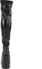 Demonia | Overknee Stiefel - Camel-300 - Schwarz - EU 38 - Produktbild-Vorschau 4