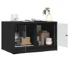 Couchtisch mit Glastüren Schwarz 68x50x42 cm Produktbild-Vorschau 5