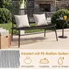 COSTWAY - Panchina da giardino in rattan sintetico, panca Anteprima dell’immagine prodotto 5