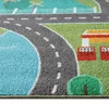 Kinder Spielteppich mit Stadtlandschaft auf Wiese in grün Produktbild-Vorschau 4