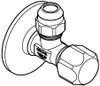 Valvola a squadra 22023 1/2x3/8'' raccordo a compressione Anteprima dell’immagine prodotto 6