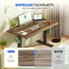 A standing desk with two monitors, a laptop, and other office supplies. Produktbild-Vorschau