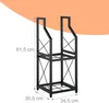 Regał na drewno kominkowe Relaxdays, 2 poziomy, metal, wys. Podgląd zdjęcia produktu 4