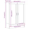 vidaXL Regál na knihy vzhľad starého dreva 82,5x30,5x115 cm Náhľad obrázku produktu 8