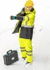 LEDA giacca di avvertimento parka isolato giallo L Anteprima dell’immagine prodotto 7